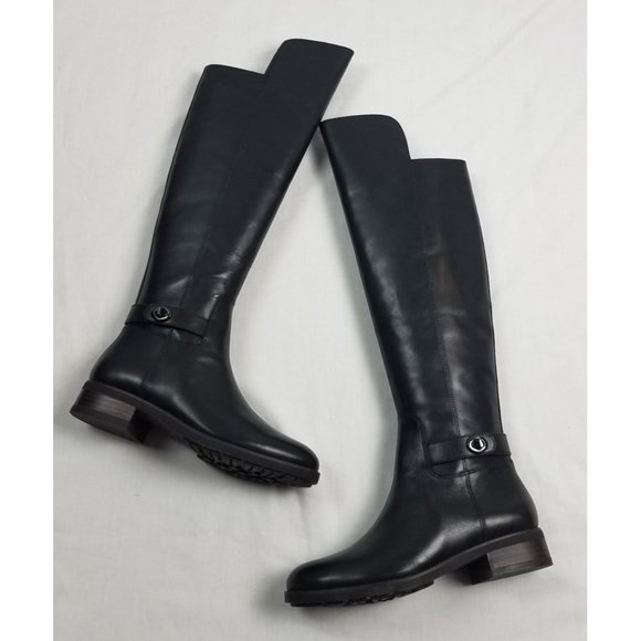 Coach Women's Sz. 6M Emmie Semi Matte Calf Black Boots NEW - Picture 1 of 7